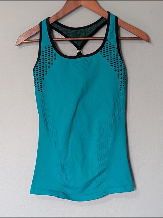 NUX Tops - NUX For Ahnu Yogasport Teal Athletic Tank Racerback Built-in Bra